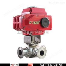 VT2DEC33AJ电动卡箍球阀/三通卡箍球阀/三通卫生级卡箍球阀