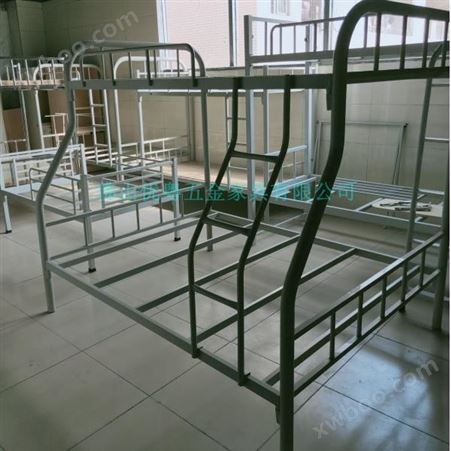 广东方管床学生铁架床铁艺公寓床单层床定做 储物柜